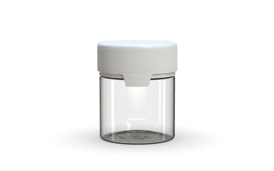 90CC/3FL.OZ/90ML Aviator CR - Container With Inner Seal & Tamper - Clear Natural With Opaque White Lid