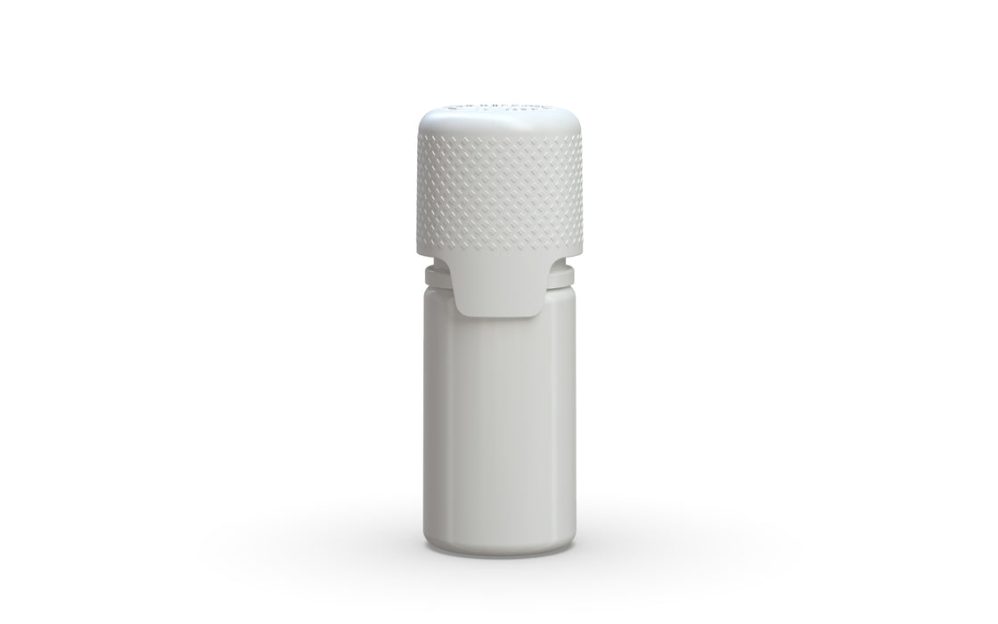 Aviator 10ML Bottle With Inner Seal & Tamper Evident Breakoff Band - Opaque White Bottle / Opaque White Cap