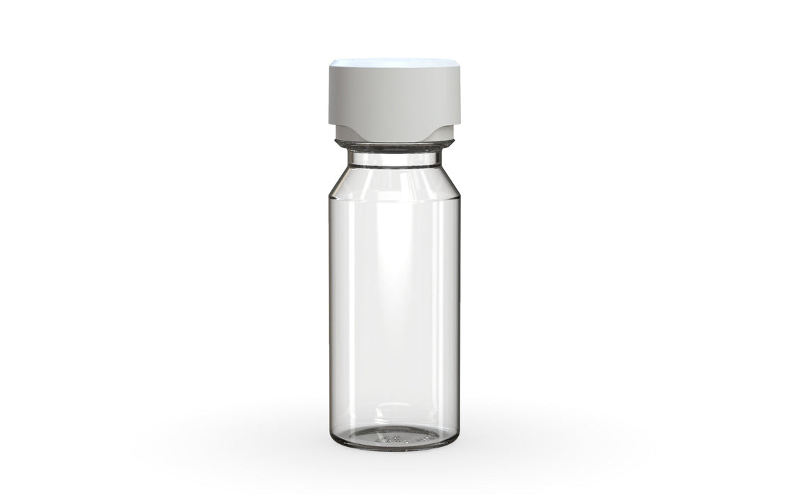 Chubby Gorilla Aviator Shot Bottle 60ml - Clear bottle & White Cap