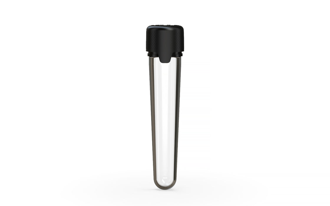 Aviator CR - Tube 100MM with Inner Seal & Tamper - Clear Natural (Transparent) with Opaque Black Lid