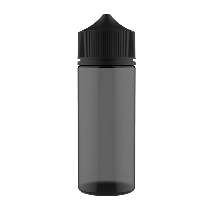 Chubby Gorilla - 120ML Production-Ready Unicorn Bottle - Translucent Black Bottle / Black Cap - V3