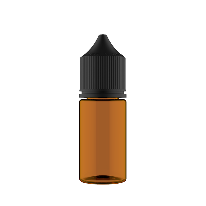 Chubby Gorilla - 30ML Stubby Unicorn Bottle - Amber Bottle / Black Cap - V3 - Copackr.com