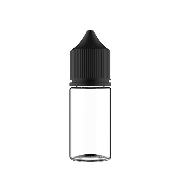 Chubby Gorilla Chubby Gorilla - 30ML Stubby Unicorn Bottle - Clear Bottle / Black Cap - V3