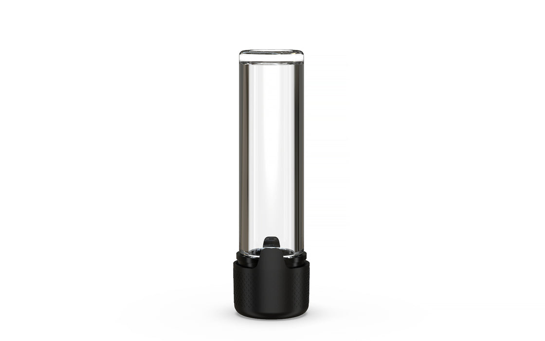 510 Cartucho Aviator Contenedor CR Tapa Plana - Contenedor Con Precinto Interior Y Tamper - Transparente Natural Con Tapa Negra Opaca