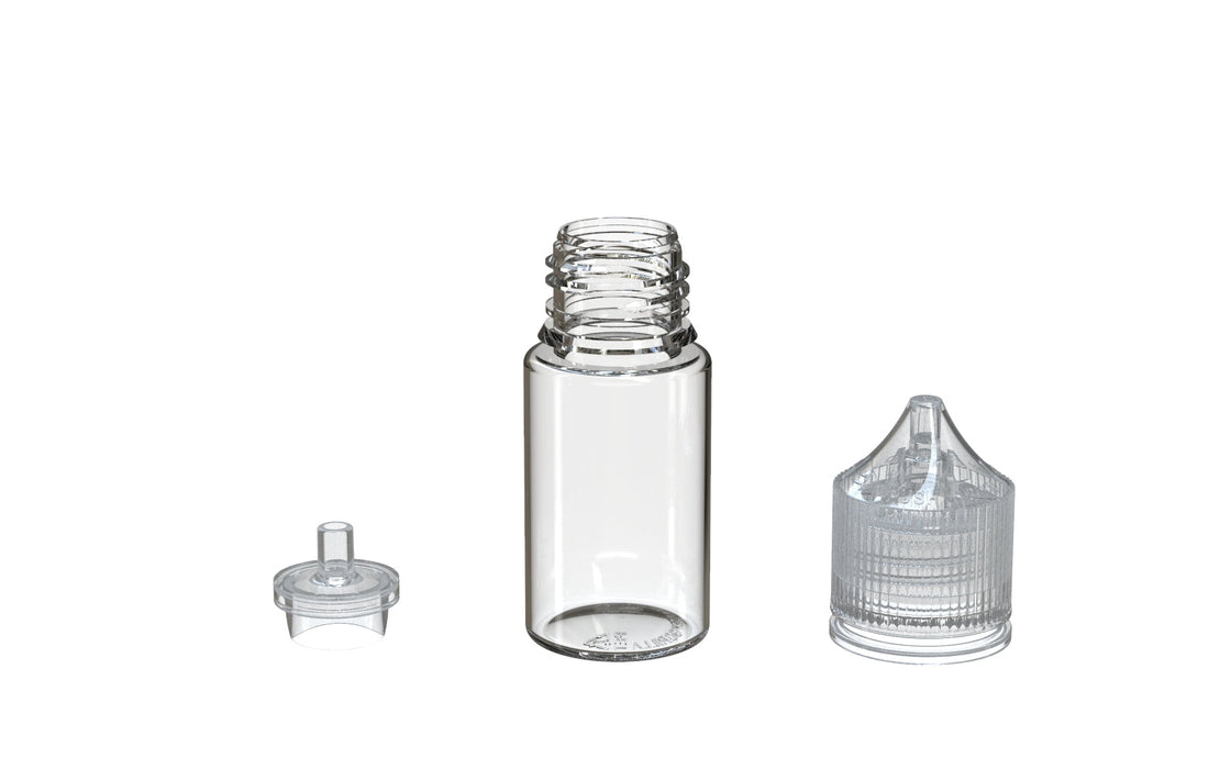 Chubby Gorilla - Bottiglia Unicorn Stubby Production-Ready da 30ML - Bottiglia trasparente / tappo naturale - V3 con punta riduttrice