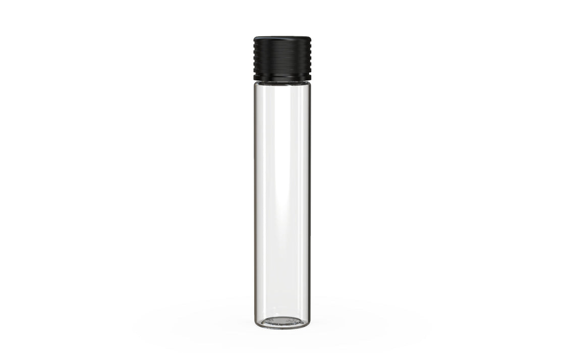 Spiral CR - Rör 115 mm med invändig försegling och säkerhetsspärr - Clear Natural (Transparent) med ogenomskinligt svart lock