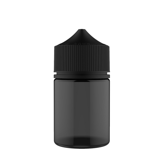 Chubby Gorilla 60ML Stubby Unicorn ขวด - ขวดใสสีดํา / ฝาสีดํา - V3 - Copackr.com