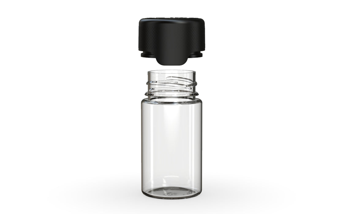 Chubby Gorilla - 60ML Aviator Mini Bottle - Clear Natural Bottle / Opaque Black Cap