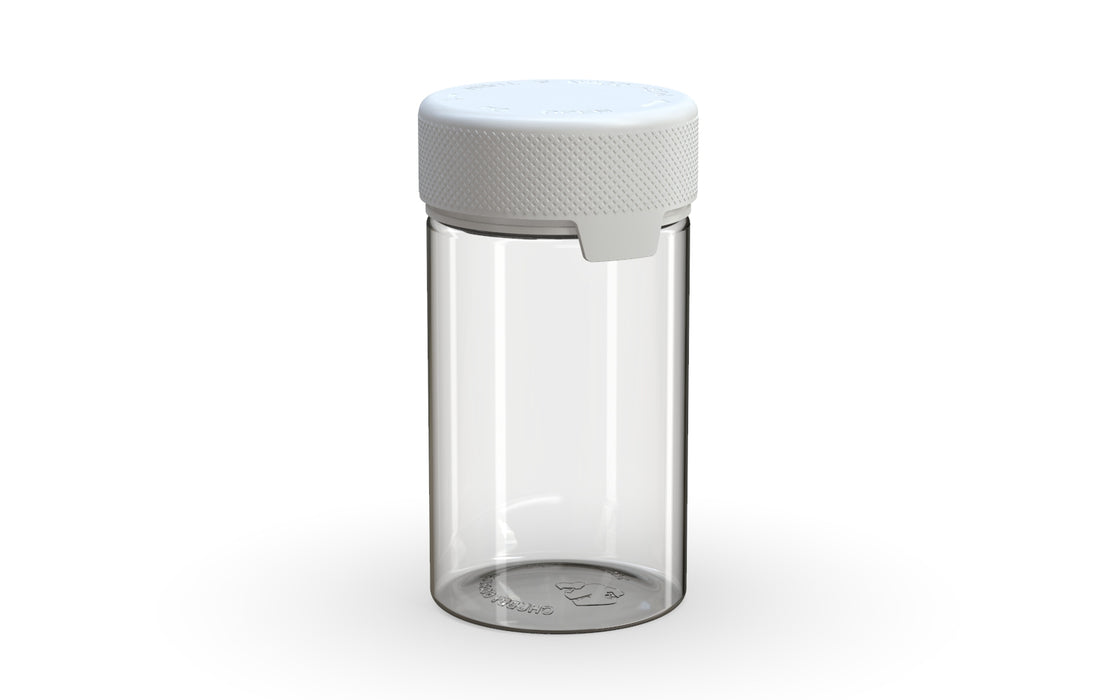 150CC/5OZ/150ML Aviator CR - Container With Inner Seal & Tamper - Clear Natural With Opaque White Lid
