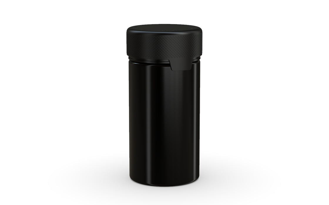 180CC/6FL.OZ/180ML Aviator CR - Container With Inner Seal & Tamper - Opaque Black With Opaque Black Lid