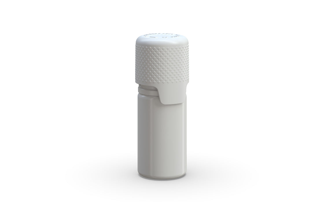 Aviator 10ML Bottle With Inner Seal & Tamper Evident Breakoff Band - Opaque White Bottle / Opaque White Cap