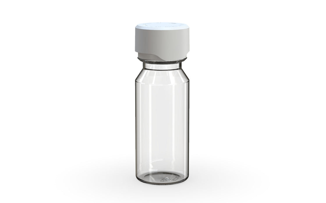Chubby Gorilla Aviator Shot Bottle 60ml - Clear bottle & White Cap