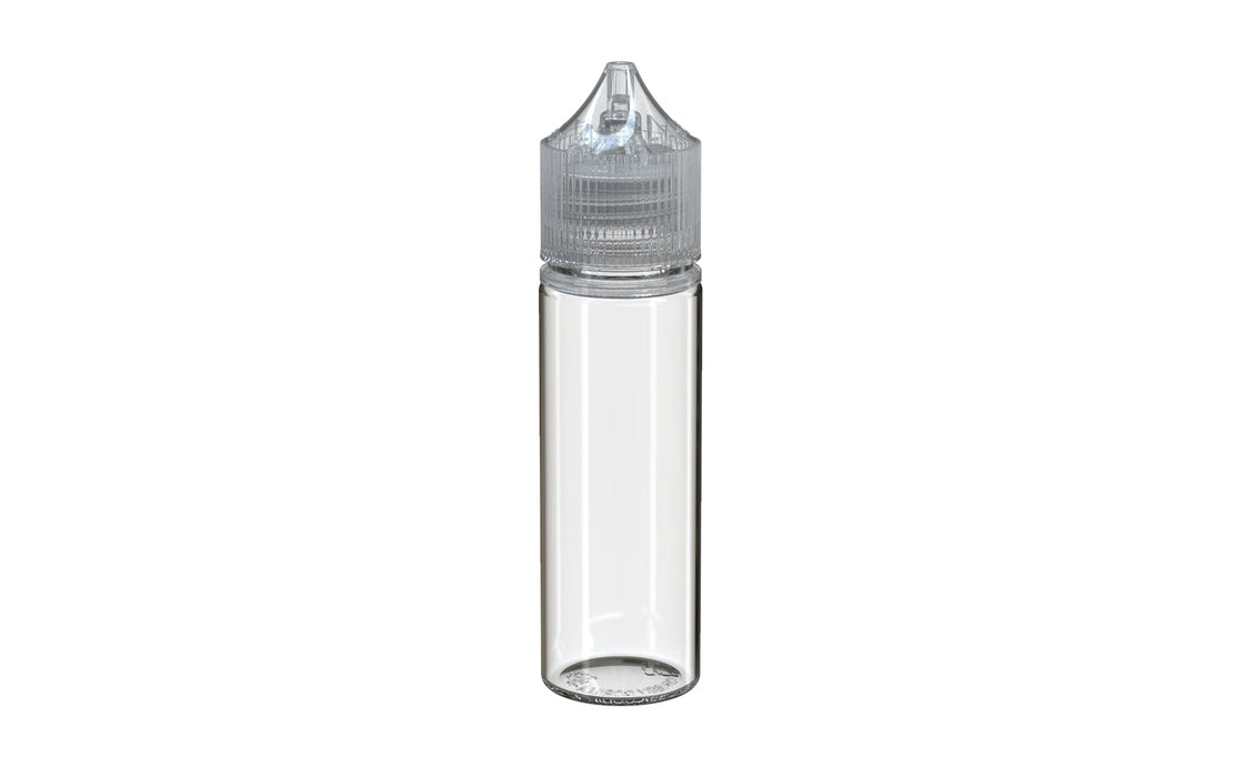 Chubby Gorilla - 50ml Production-Ready Unicorn Bottle - Clear Bottle / Natural Cap - V3 with Reducer tip