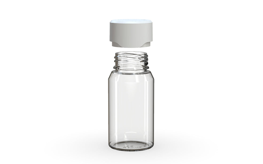 Chubby Gorilla Aviator Shot Bottle 60ml Mini - Clear bottle & White Cap