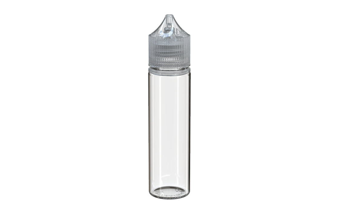 Chubby Gorilla - 60ML Production-Ready Unicorn Bottle - Clear Bottle / Natural Cap - V3 with Reducer Tip