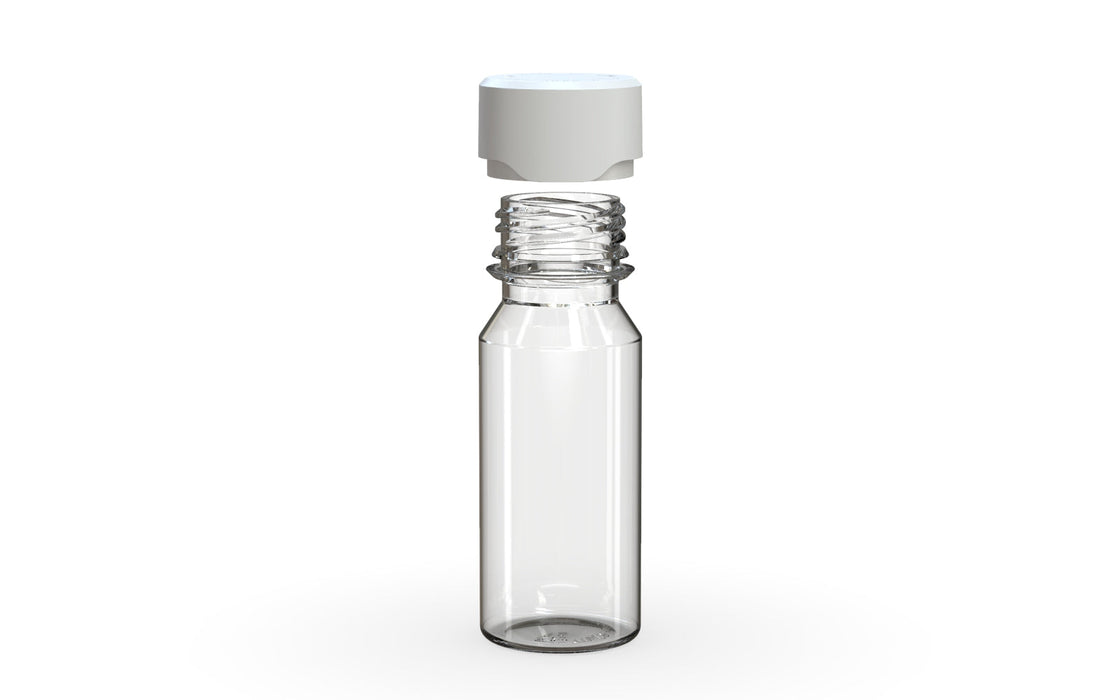 Chubby Gorilla Aviator Shot Bottle 60ml - Clear bottle & White Cap