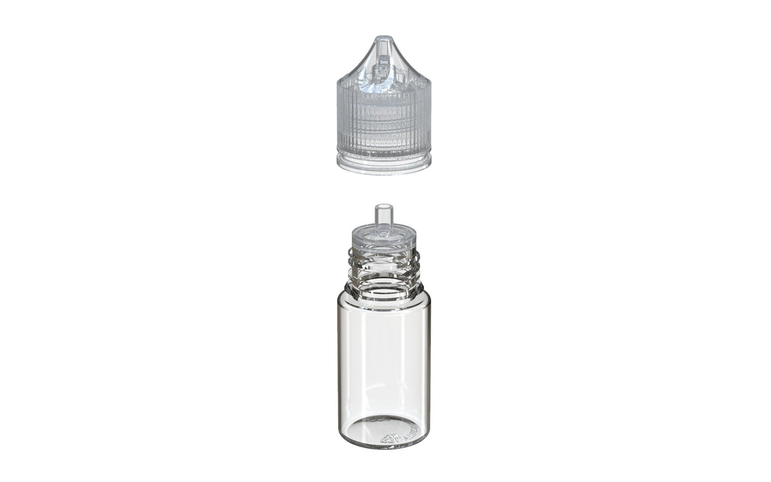 Chubby Gorilla - 30ML Stubby Production-Ready Unicorn Bottle - Clear Bottle / Natural Cap - V3 with Reducer tip