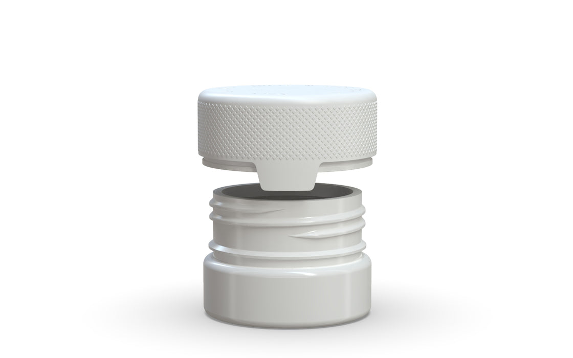 30CC/1FL.OZ/30ML Aviator CR - Container With Inner Seal & Tamper - Opaque White With Opaque White