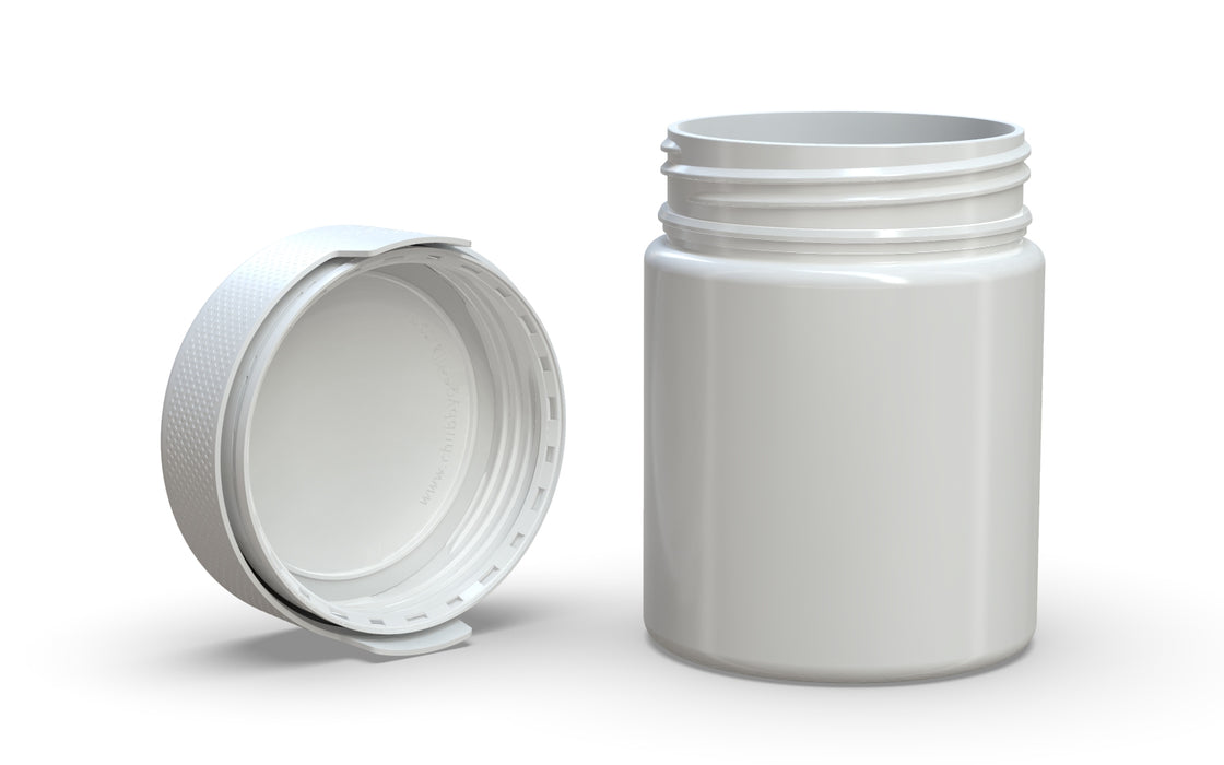 550CC/18.5FL.OZ/550ML Aviator CR - XL Container With Inner Seal & Tamper - Opaque White With Opaque White Lid