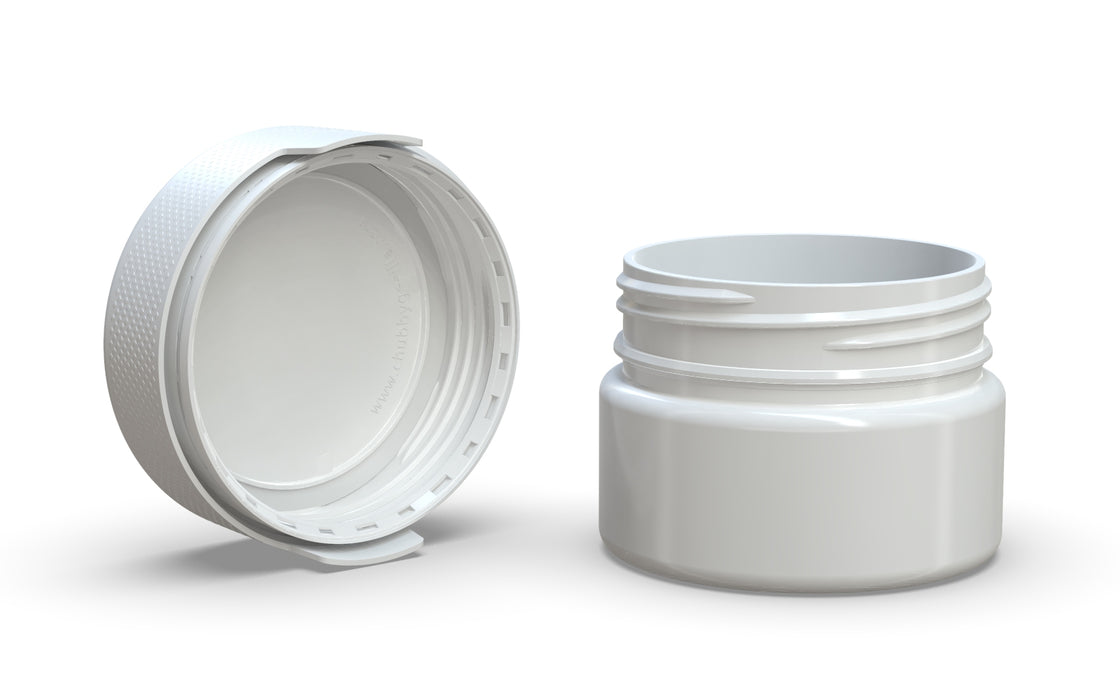 220CC/7.5FL.OZ/220ML Aviator CR - XL Container With Inner Seal & Tamper - Opaque White With Opaque White Lid
