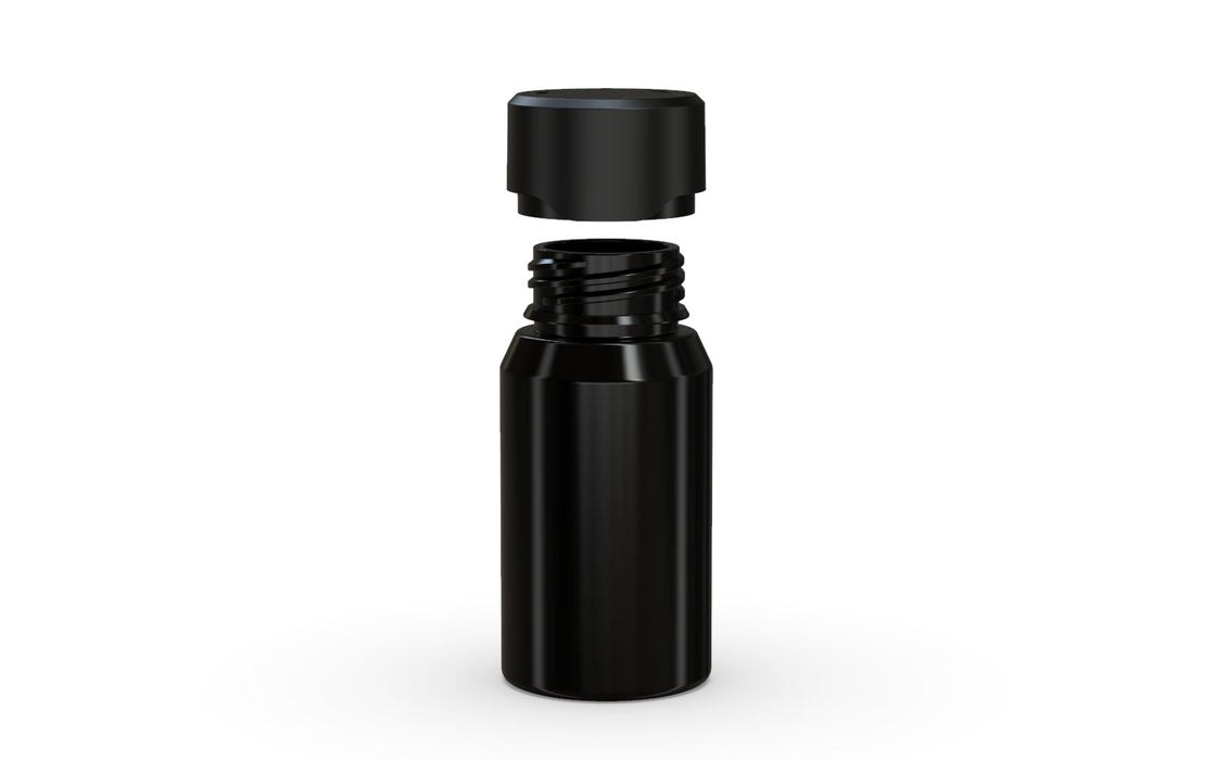 Chubby Gorilla Aviator Shot Bottle 60ml Mini - Black bottle & Black Cap