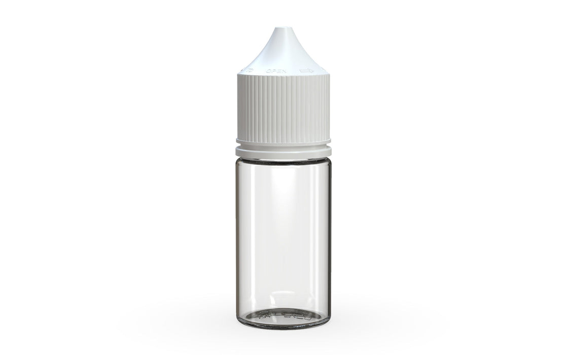 Chubby Gorilla - 30ML Stubby Production-Ready Unicorn Bottle - Clear Bottle / White Cap - V3