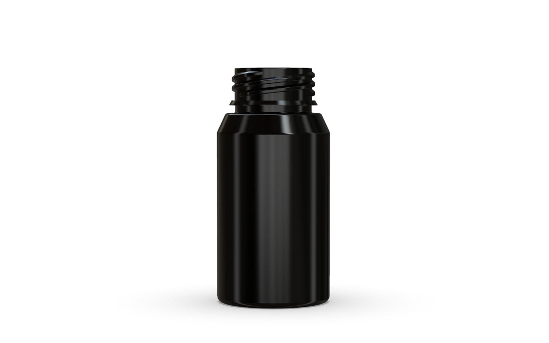 Chubby Gorilla Aviator Shot Bottle 60ml Mini - Black bottle & Black Cap