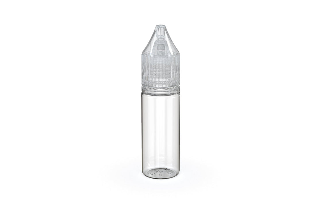 Chubby Gorilla - 15ML V3 Production-Ready Unicorn Bottle - Clear Bottle / Natural Cap - V3 - With Reducer Tip