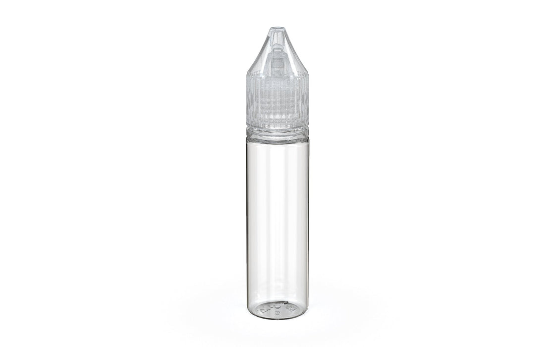 Chubby Gorilla - 20ML Production-Ready Unicorn Bottle - Clear Bottle / Clear Cap - V3 with Reducer Tip