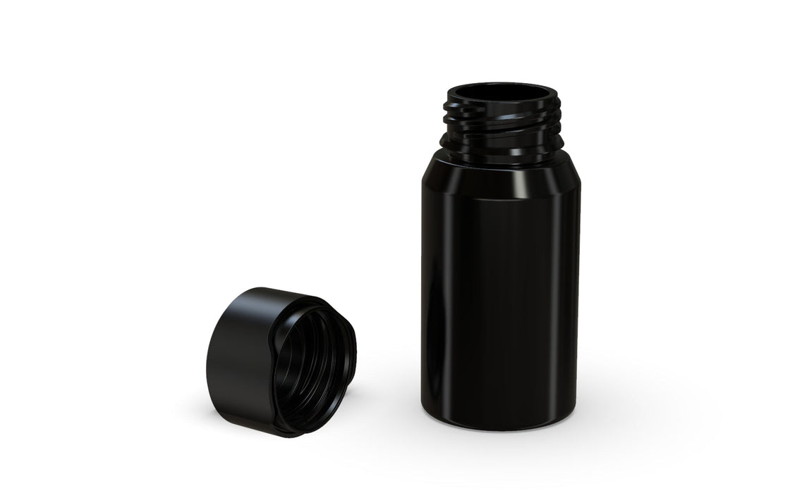 Chubby Gorilla Aviator Shot Bottle 60ml Mini - Black bottle & Black Cap