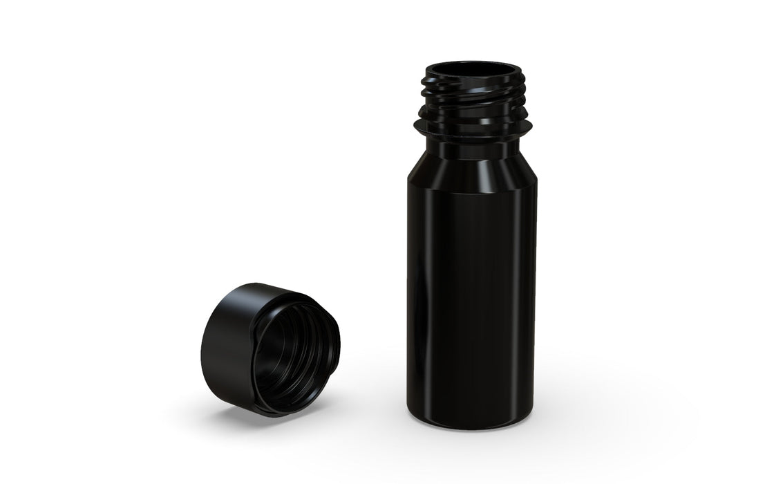 Chubby Gorilla Aviator Shot Bottle 60ml - Black bottle & Black Cap