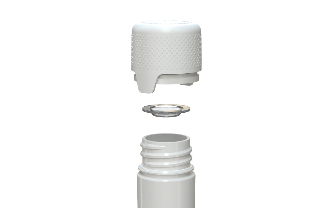 Aviator CR - Tube 120MM with Inner Seal & Tamper - Opaque White with Opaque White Lid