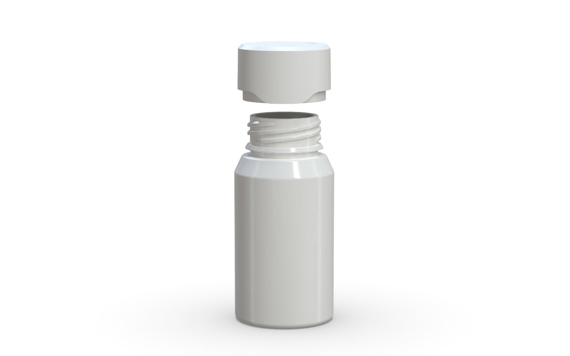 Chubby Gorilla Aviator Shot Bottle 60ml Mini - White bottle & White Cap