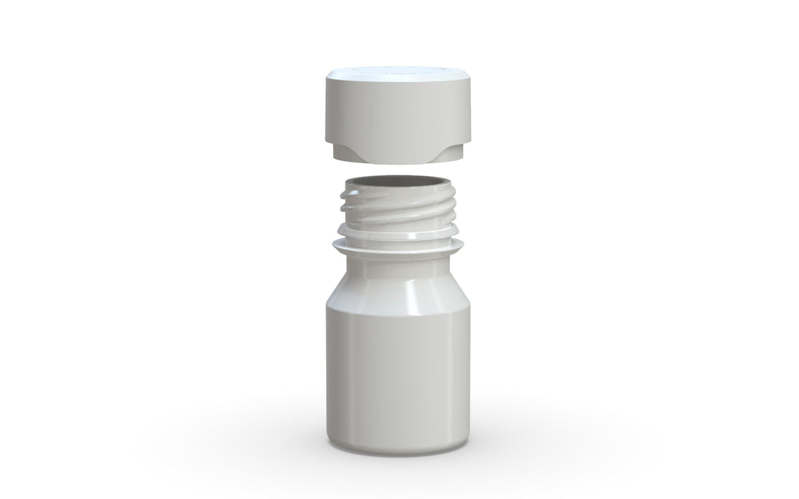Chubby Gorilla Aviator Shot Bottle 30ml - White bottle & White Cap