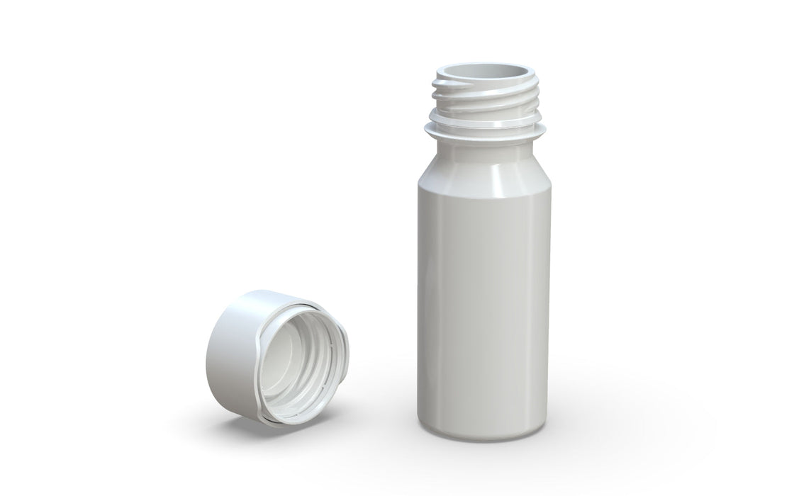 Chubby Gorilla Aviator Shot Bottle 60ml - White bottle & White Cap