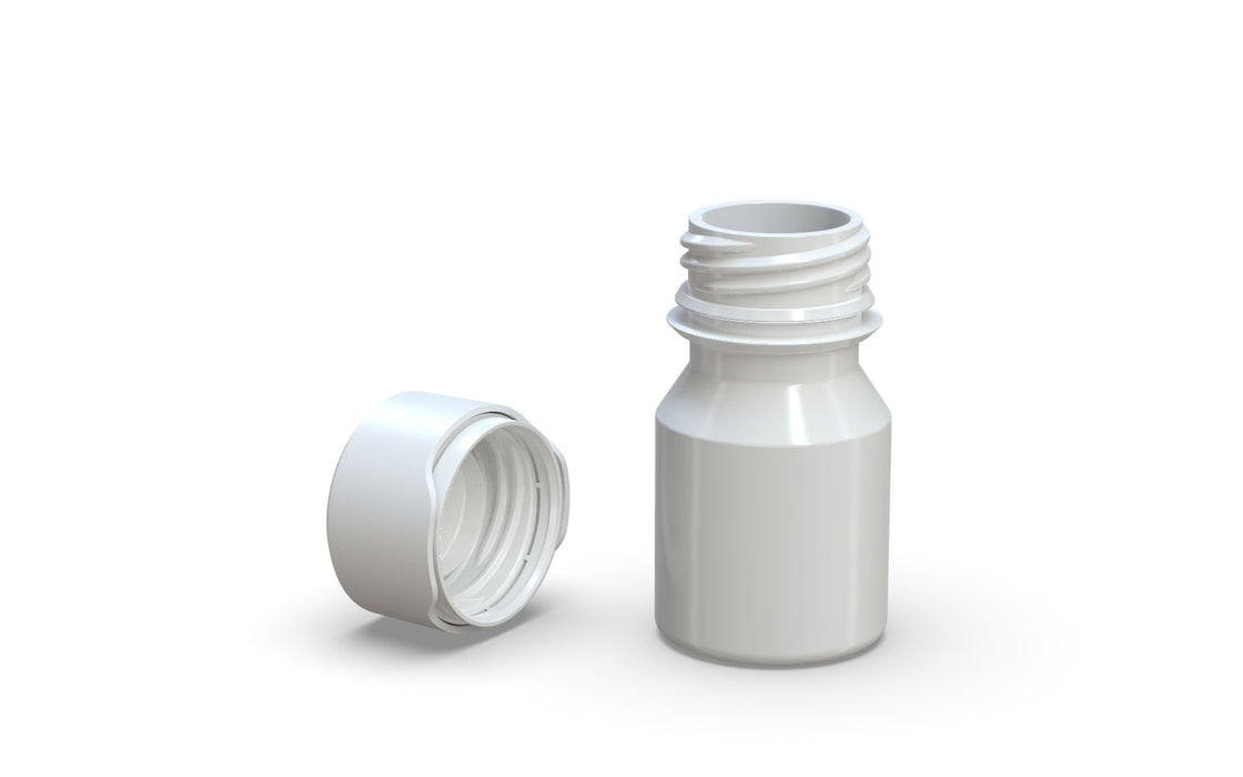 Chubby Gorilla Aviator Shot Bottle 30ml - White bottle & White Cap