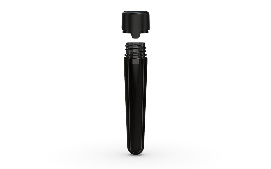 Aviator CR - Tube 100MM with Inner Seal & Tamper - Translucent Black with Opaque Black Lid