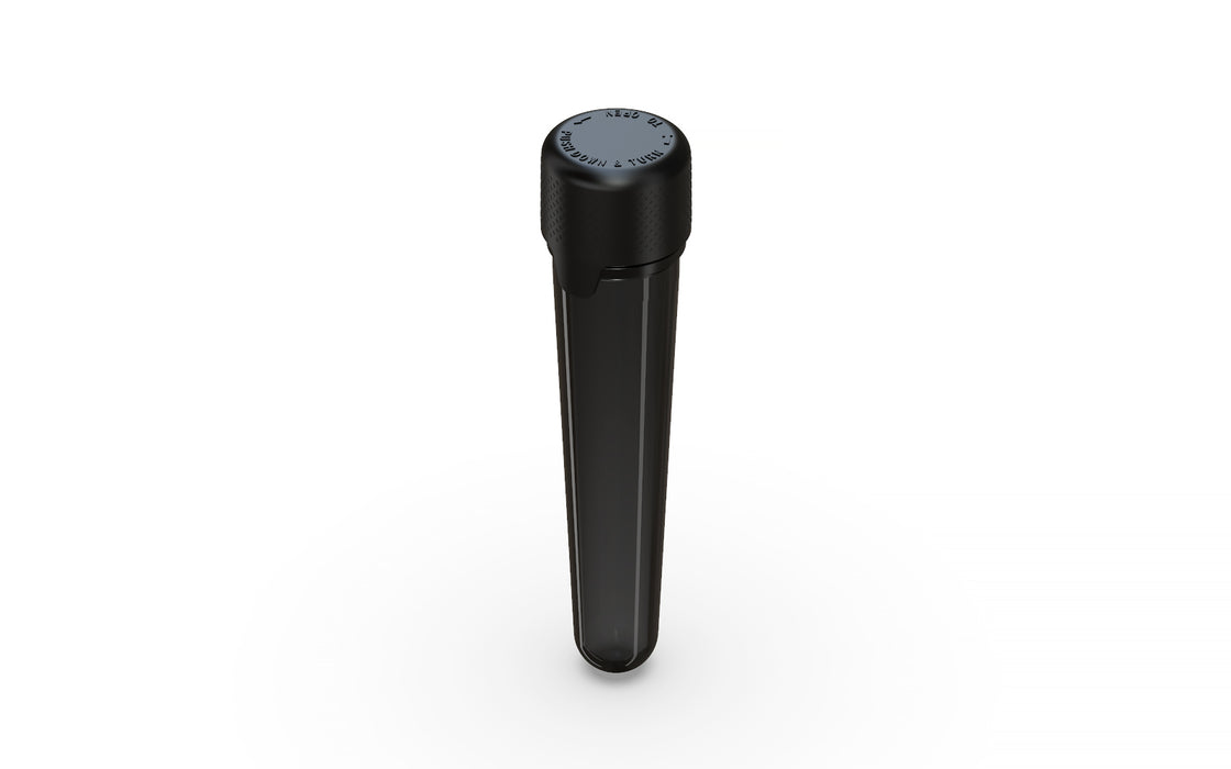 Aviator CR - Tube 100MM with Inner Seal & Tamper - Translucent Black with Opaque Black Lid