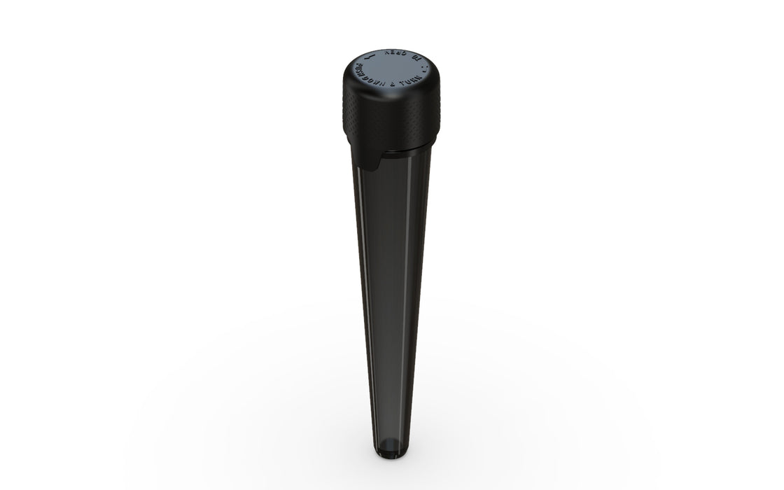 Aviator CR - Tube 113MM with Inner Seal & Tamper - Translucent Black with Opaque Black Lid