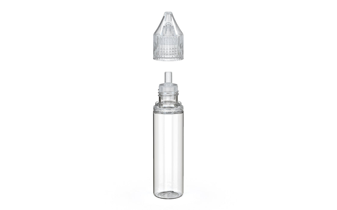 Chubby Gorilla - 20ML Production-Ready Unicorn Bottle - Clear Bottle / Clear Cap - V3 with Reducer Tip