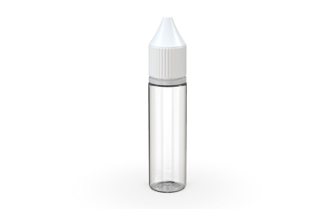 Chubby Gorilla - 20ML Production-Ready Unicorn Bottle - Clear Bottle / White Cap - V3 with Reducer Tip