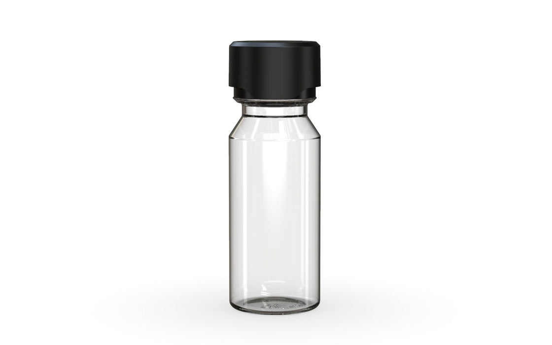 Chubby Gorilla Aviator Shot Bottle 60ml - Clear bottle & Black Cap