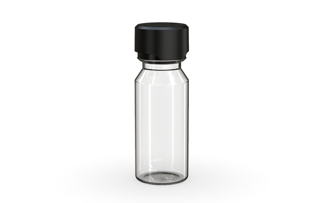 Chubby Gorilla Aviator Shot Bottle 60ml - Clear bottle & Black Cap