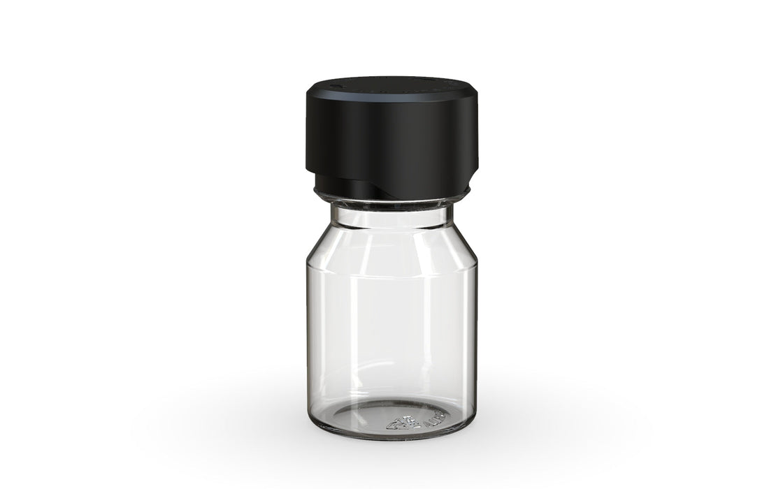 Chubby Gorilla Aviator Shot Bottle 30ml - Clear bottle & Black Cap