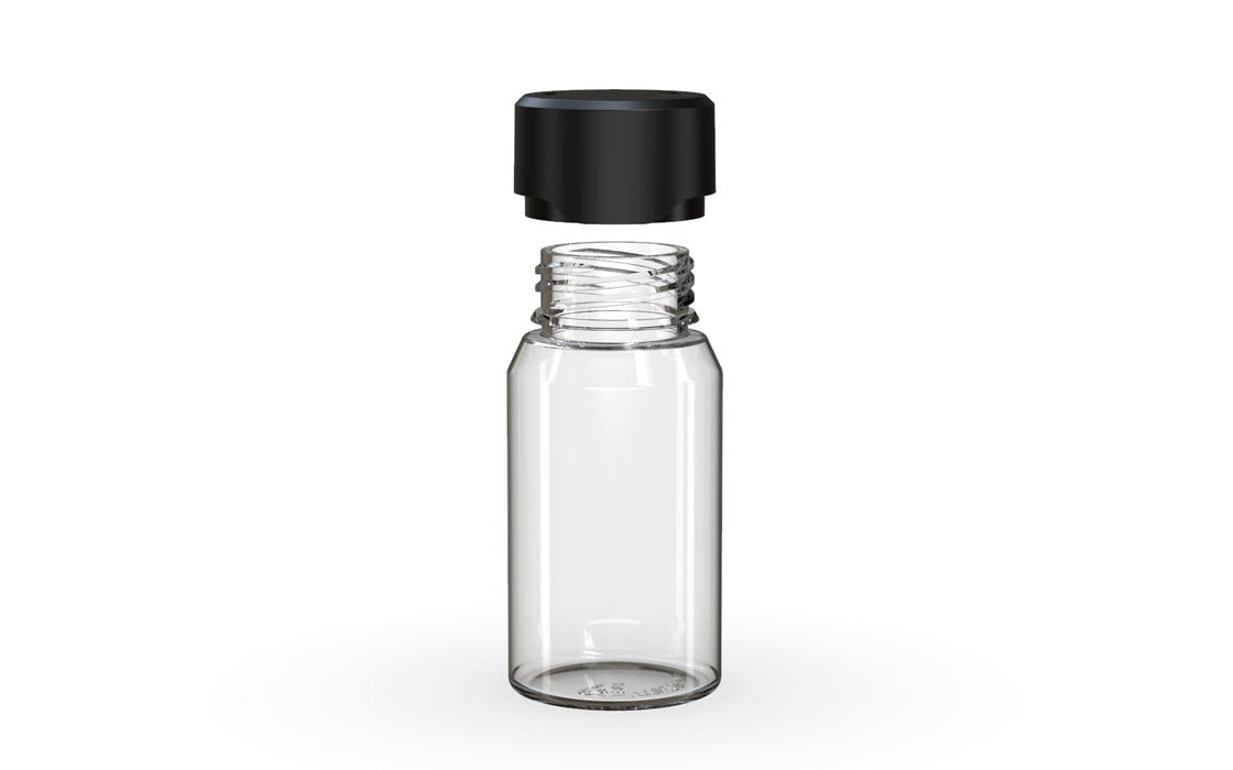 Chubby Gorilla Aviator Shot Bottle 60ml Mini - Clear bottle & Black Cap