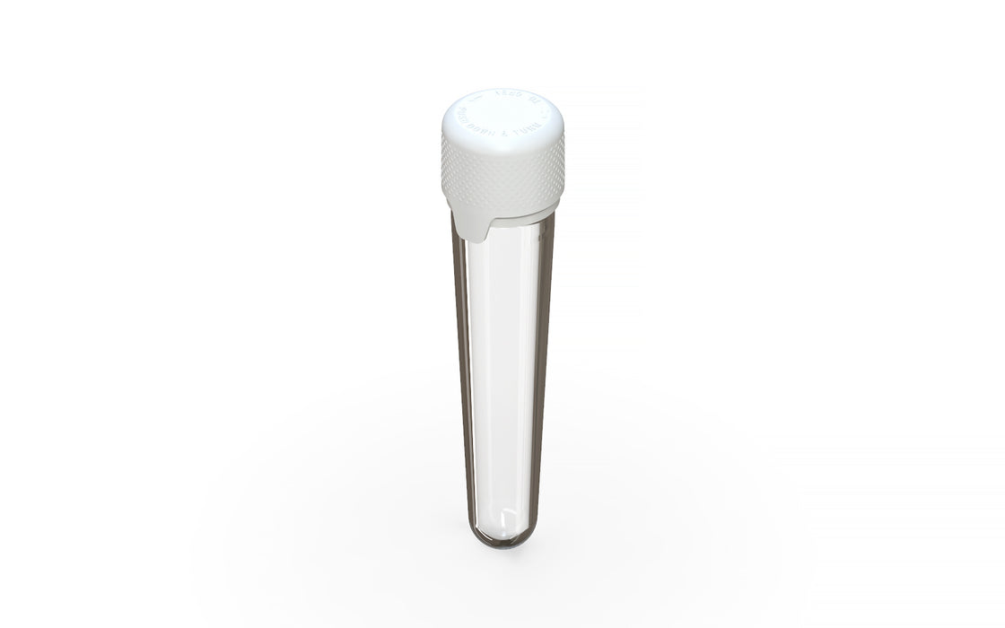 Aviator CR - Tube 100MM with Inner Seal & Tamper - Clear Natural (Transparent) with Opaque White Lid