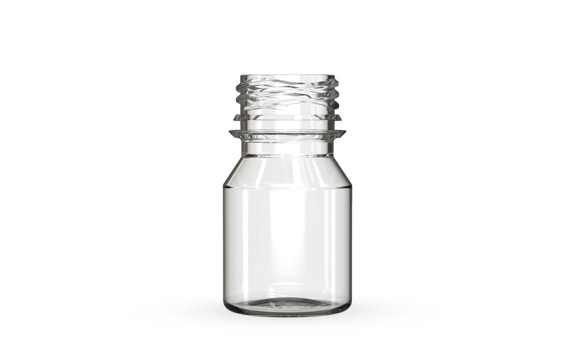 Chubby Gorilla Aviator Shot Bottle 30ml - Clear bottle & Black Cap
