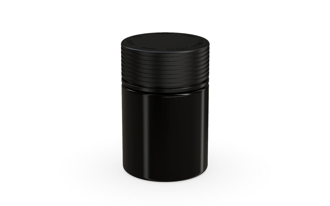 120CC/4FL.OZ Spiral CR - Opaque Black With Opaque Black Lid