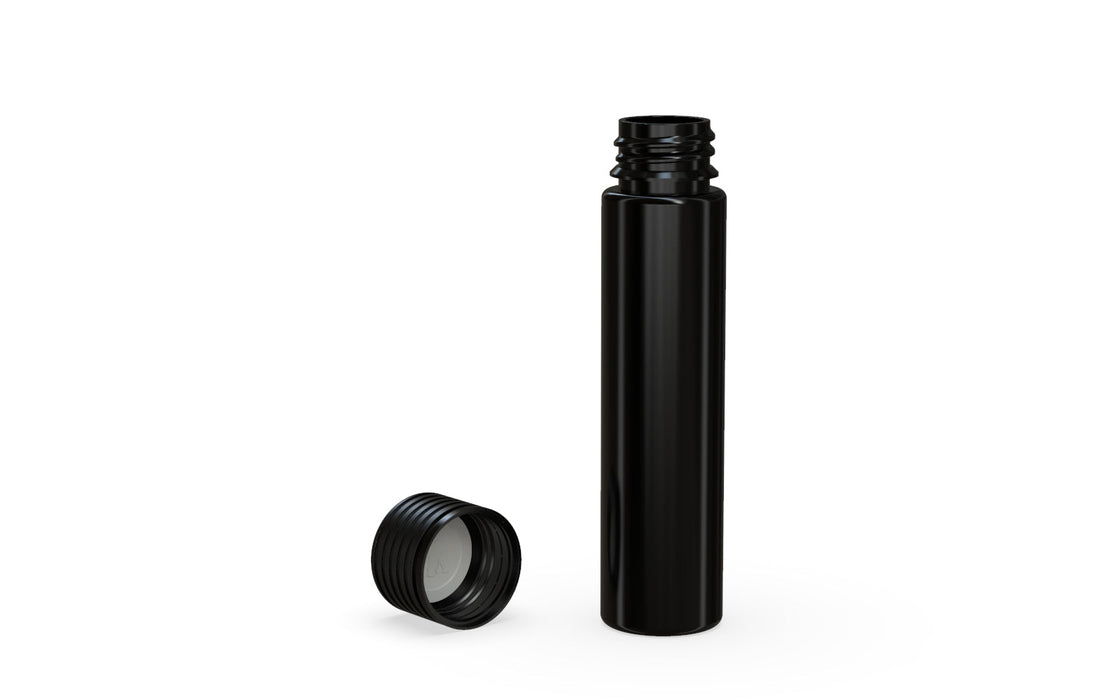 Spiral CR - Tube 95mm with Inner Seal & Tamper - Opaque Black with Opaque Black Lid