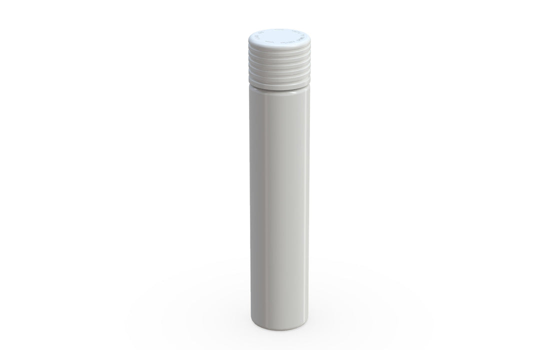 Spiral CR - Tube 115mm with Inner Seal & Tamper - Opaque White with Opaque White Lid